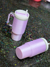 Mini tumbler fidget clicker keychain.