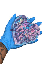 XL pink sugar waffle heart bath bomb