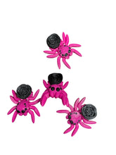Tiny jumping spider movable limbs fidget black rose