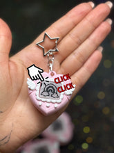 Cute game with wings fidget clicker keychain