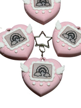 Cute game with wings fidget clicker keychain