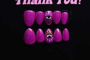See All- PREMADE size MEDIUM ready to ship Press On Nails