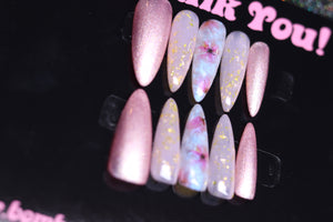 Dainty Floral- PREMADE size SMALL ready to ship Press On Nails