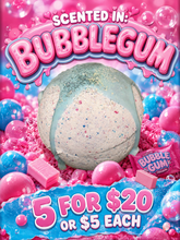 Bubblegum 5 for $20 bath bomb