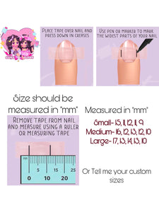 Nail Sizing (how to measure your nails at home)