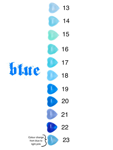 Single Colour FULL Set of 10 Gel Nails. BLUES- Choose your size & colour- CUSTOM SIZES