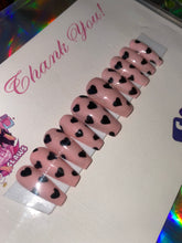 Hearts Press on nails PREMADE size XS
