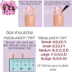 Nail Sizing (how to measure your nails at home)
